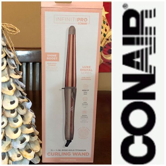 CONAIR - NWT Infinite Pro Titanium Professional Digital Curling Iron/Rose Gold. - Picture 1 of 9